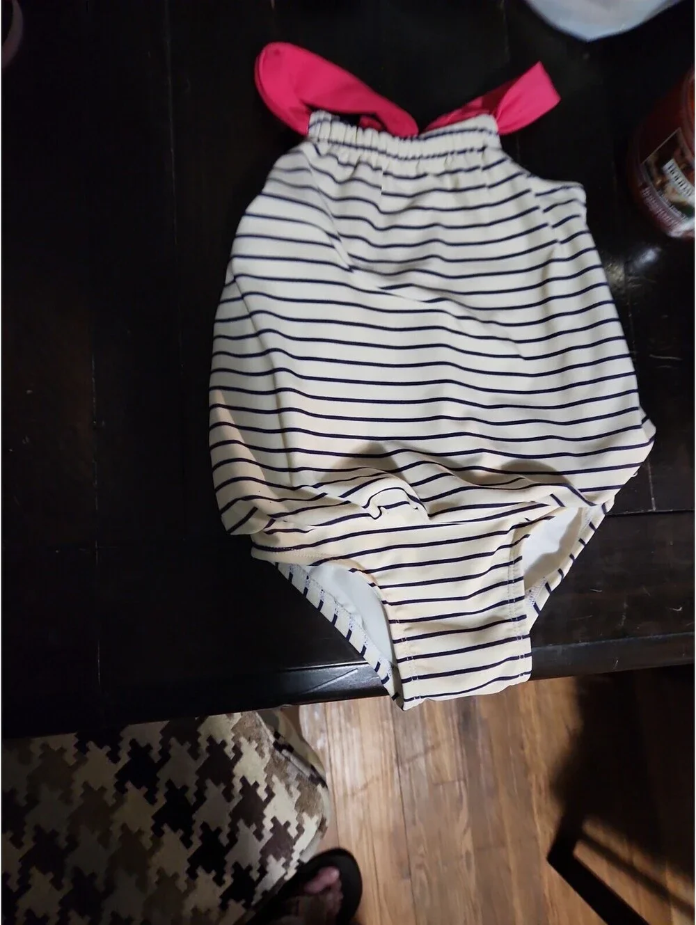 Baby Gap swim wear girls 12-18 Months Navy blue w/ stripes